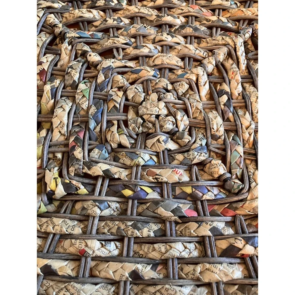 Vintage Woven Newspaper Trivet 11